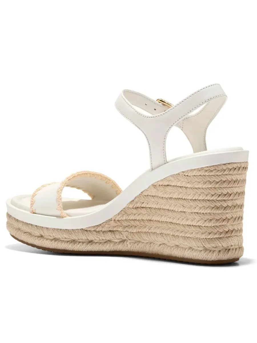 Сандалии-эспадрильи на танкетке Cloudfeel Asbury Cole Haan, Powder Leather Natural Raffia — изображение 3 из 8