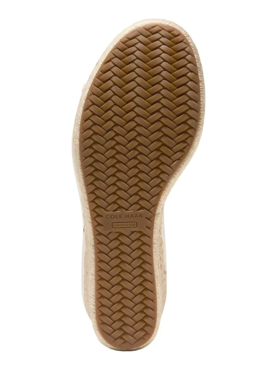 Сандалии-эспадрильи на танкетке Cloudfeel Asbury Cole Haan, Powder Leather Natural Raffia — изображение 5 из 8