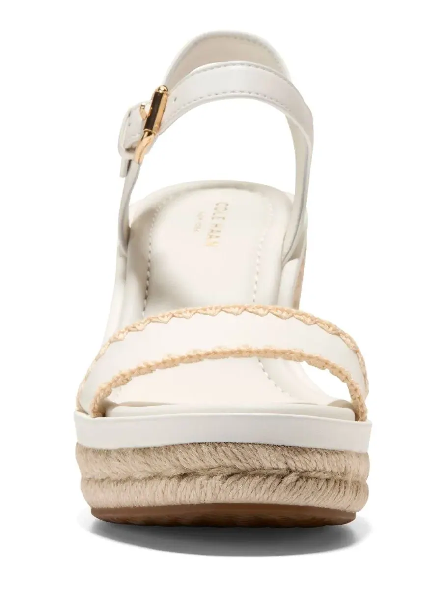 Сандалии-эспадрильи на танкетке Cloudfeel Asbury Cole Haan, Powder Leather Natural Raffia — изображение 7 из 8