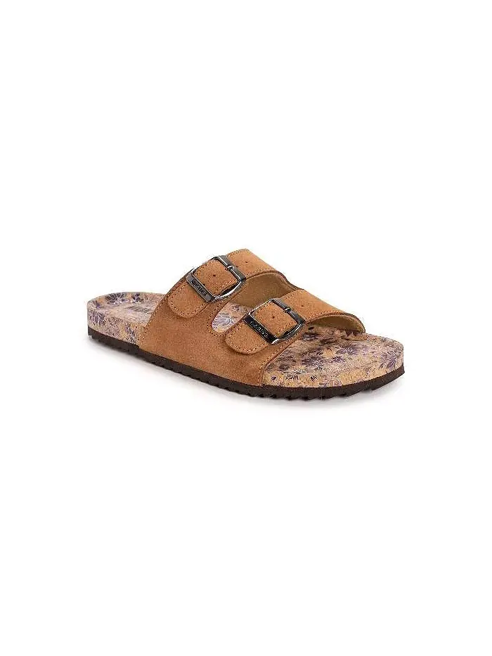 Женские сандалии Tessa Tera Turf 2 Strap Slide Muk Luks — изображение 1 из 6, коричневый