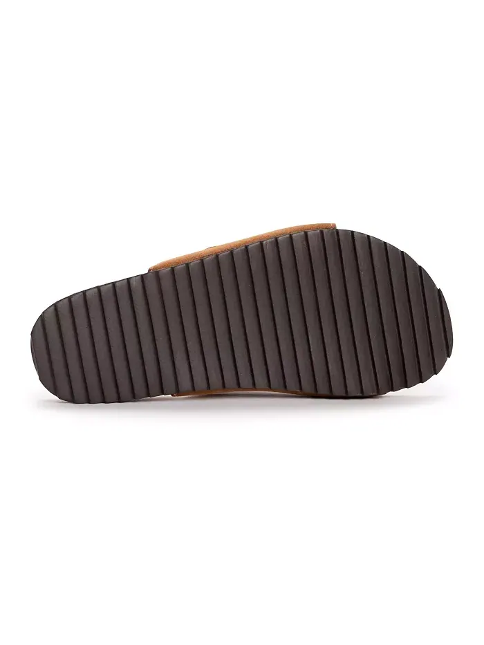 Женские сандалии Tessa Tera Turf 2 Strap Slide Muk Luks — изображение 3 из 6, коричневый