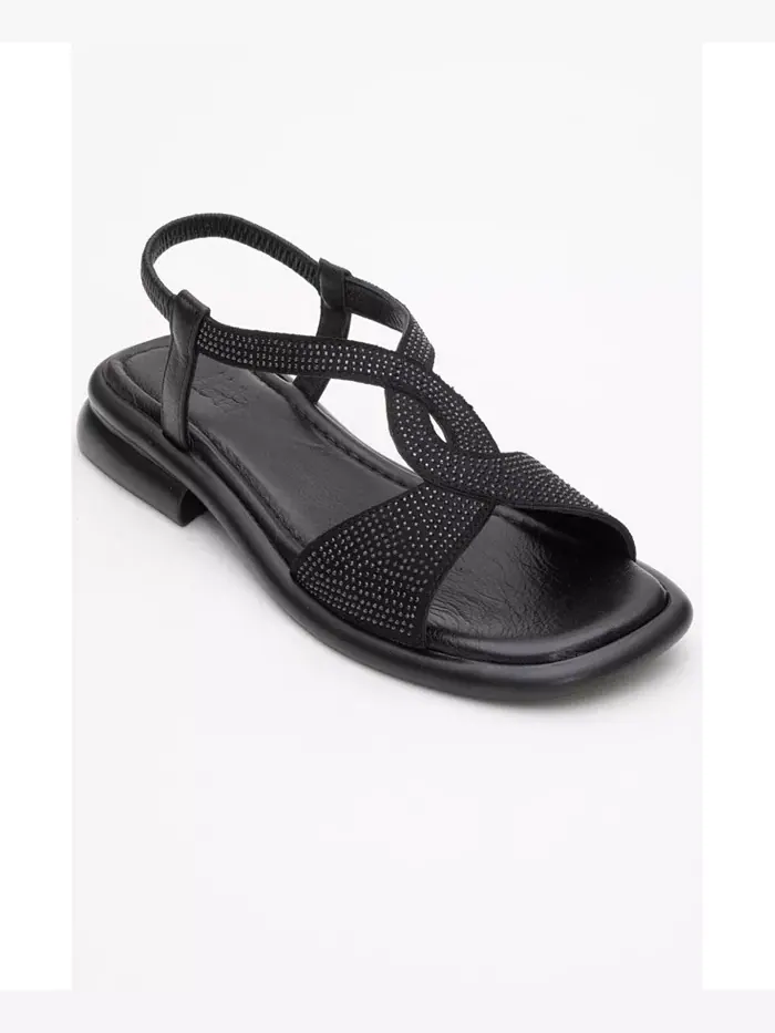 Сандалии из кожи с декором Sieglinde (женские) Forever & Always Shoes — изображение 1 из 6, черный