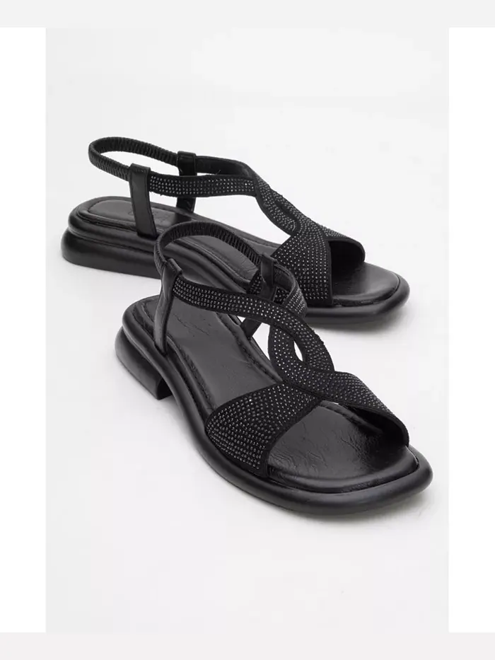 Сандалии из кожи с декором Sieglinde (женские) Forever & Always Shoes — изображение 2 из 6, черный