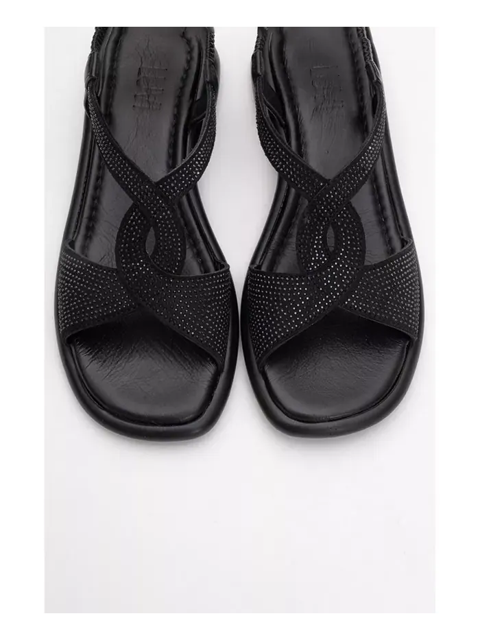 Сандалии из кожи с декором Sieglinde (женские) Forever & Always Shoes — изображение 3 из 6, черный