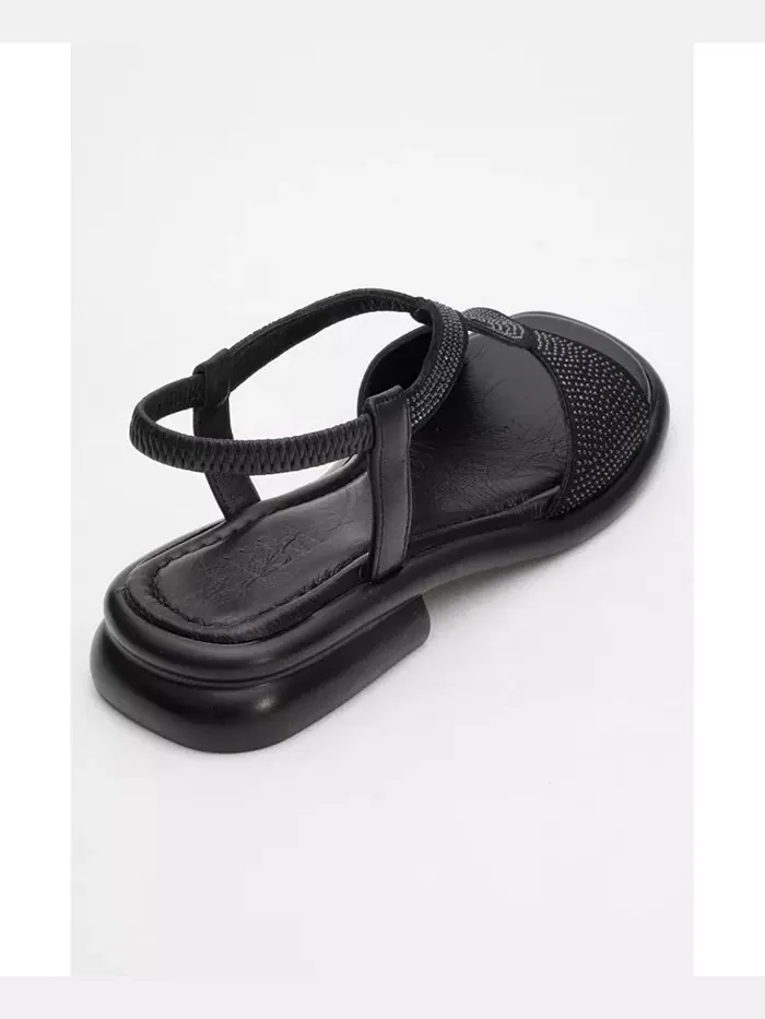 Сандалии из кожи с декором Sieglinde (женские) Forever & Always Shoes — изображение 5 из 6, черный