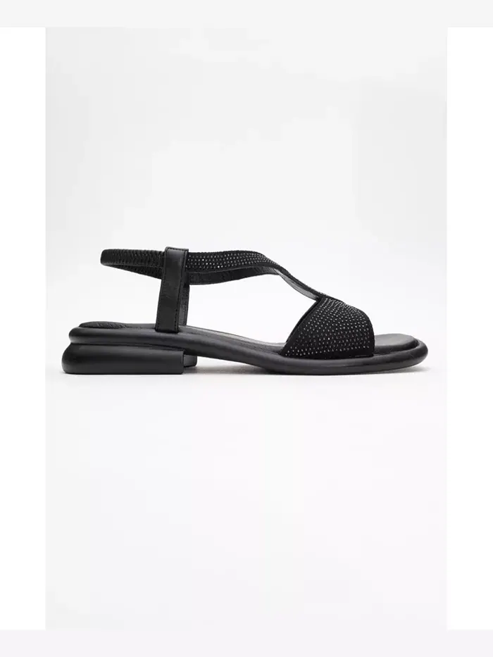 Сандалии из кожи с декором Sieglinde (женские) Forever & Always Shoes — изображение 6 из 6, черный