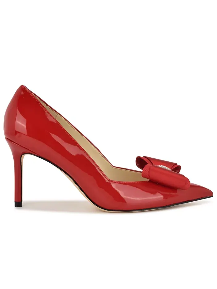 Женские туфли-лодочки Ceryn с декоративным бантом Nine West — изображение 2 из 5, красный