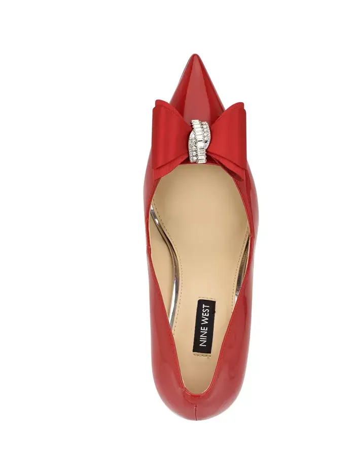 Женские туфли-лодочки Ceryn с декоративным бантом Nine West — изображение 4 из 5, красный
