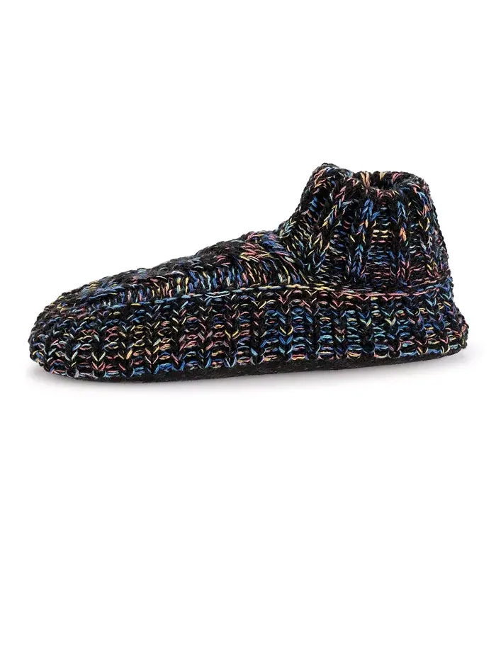 Женские ботинки Icelandic Space Dye Marl с манжетами Muk Luks — изображение 3 из 8, черный