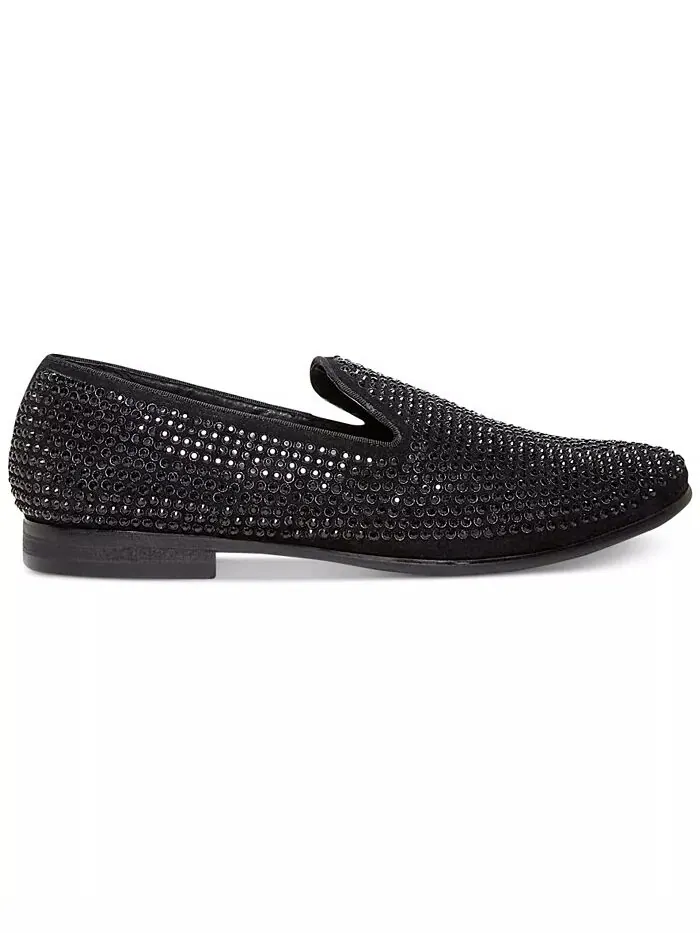 Мужские тапочки Caviar Rhinestone Smoke Slipper Steve Madden — изображение 2 из 4, черный