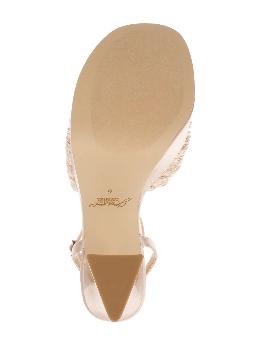 Женские вечерние сандалии Icelynn Jewel Badgley Mischka, Latte Fabric — изображение 5 из 5