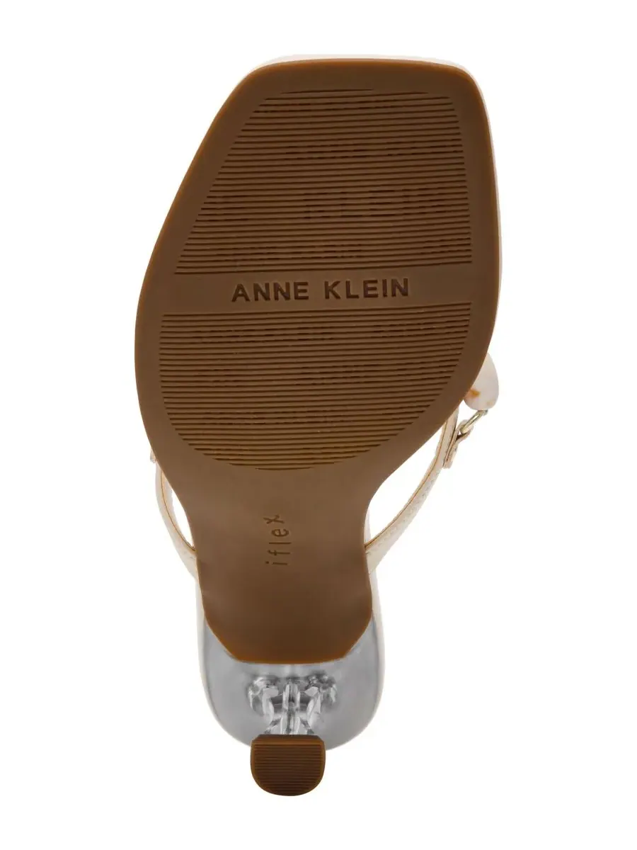 Женские сандалии-стринги Gwenn на невысоком каблуке Anne Klein — изображение 5 из 7, кость