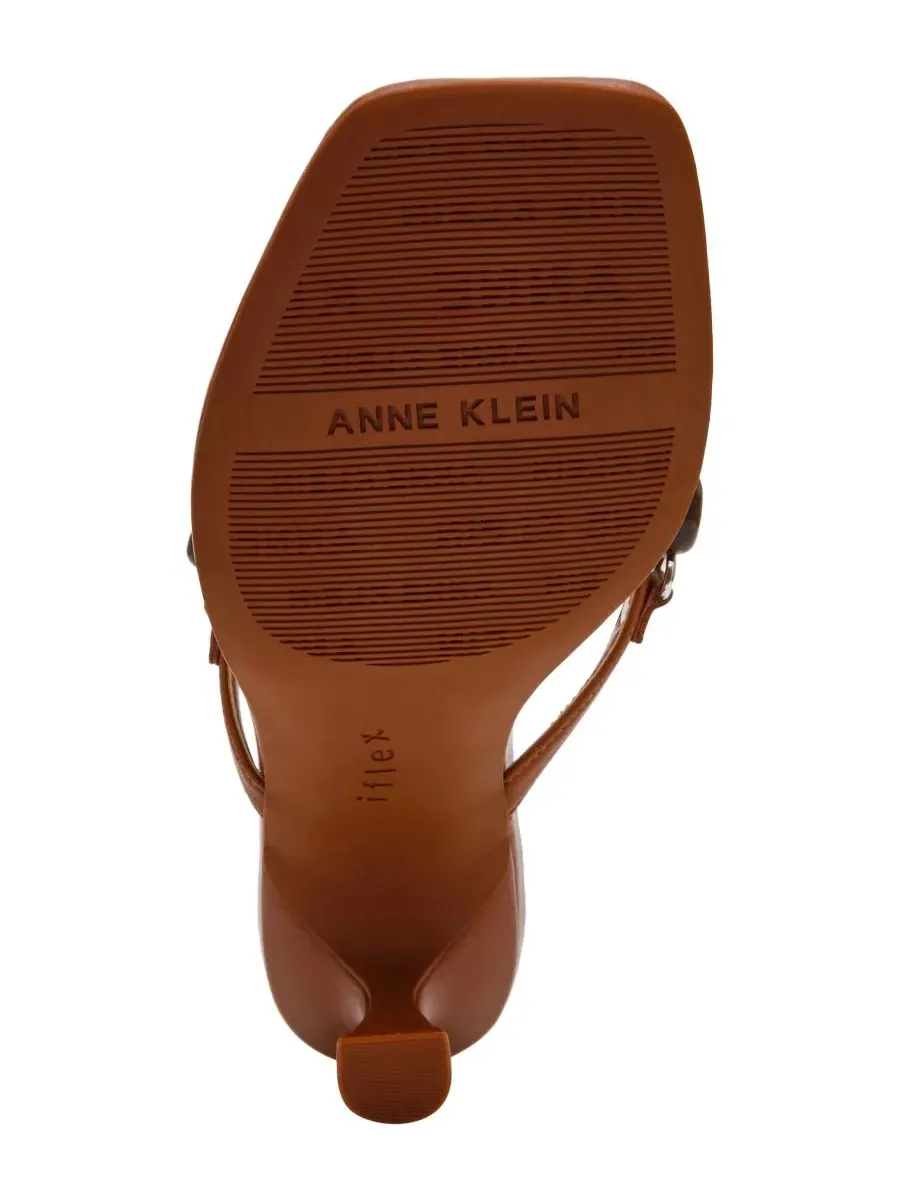 Женские сандалии-стринги Gwenn на невысоком каблуке Anne Klein — изображение 5 из 7, коричневый