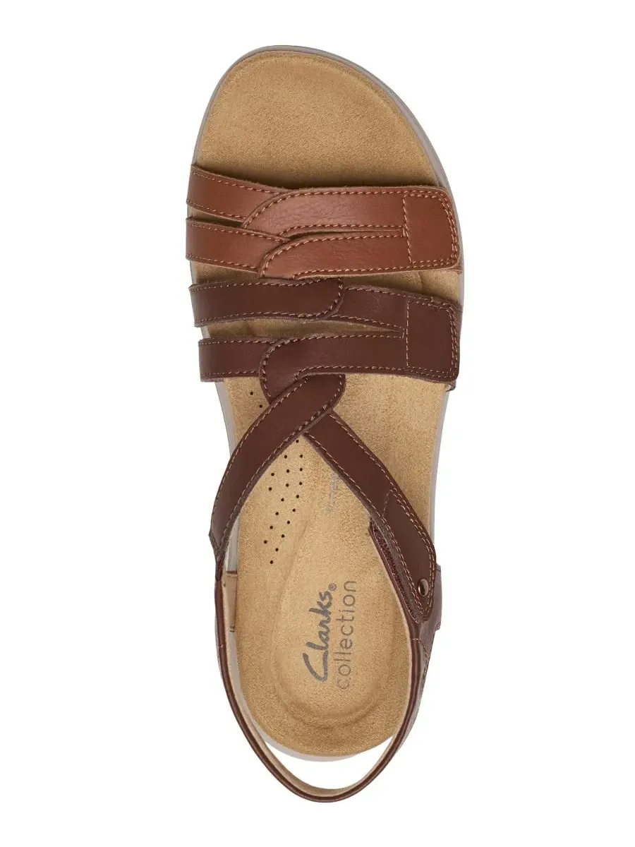 Сандалии женские Clarks Maelynn Paige, с круглым носком, на липучке — изображение 4 из 7, бежевый