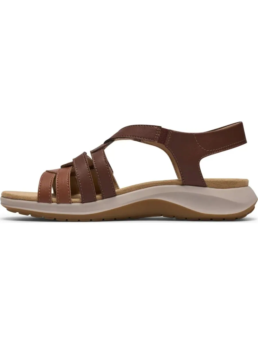 Сандалии женские Clarks Maelynn Paige, с круглым носком, на липучке — изображение 6 из 7, бежевый