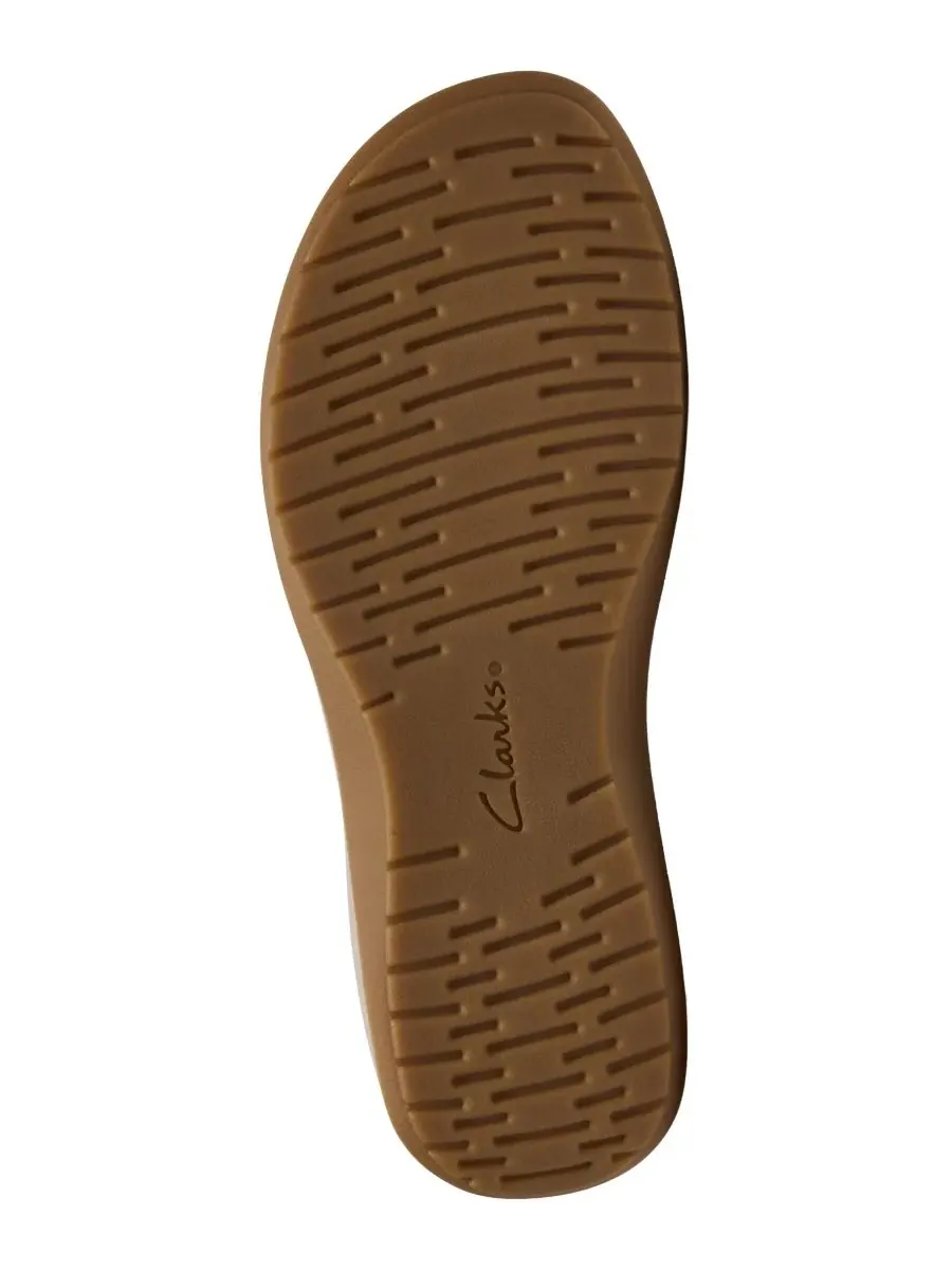 Сандалии женские Clarks Maelynn Paige, золотой кожаный верх, застежка на липучке — изображение 5 из 7, золотистый
