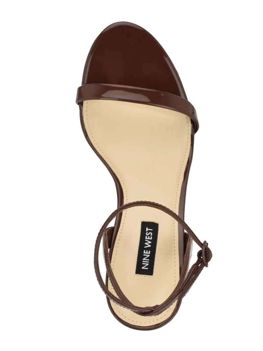 Женские босоножки на шпильке с ремешками в стиле «Вальс» Nine West — изображение 4 из 5, коричневый
