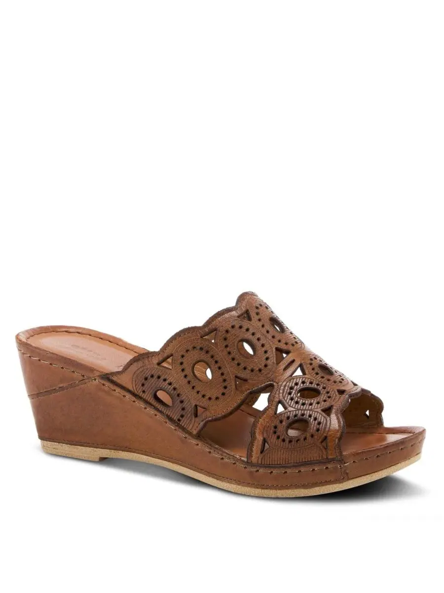 Женские сандалии-танкетки Spring Step Labarnas — изображение 1 из 6, коричневый