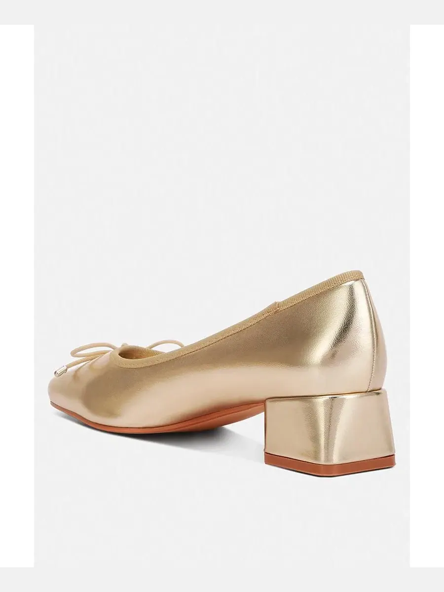 Балетки с блок-каблуком Laga Metallic London Rag — изображение 7 из 7, серебряный