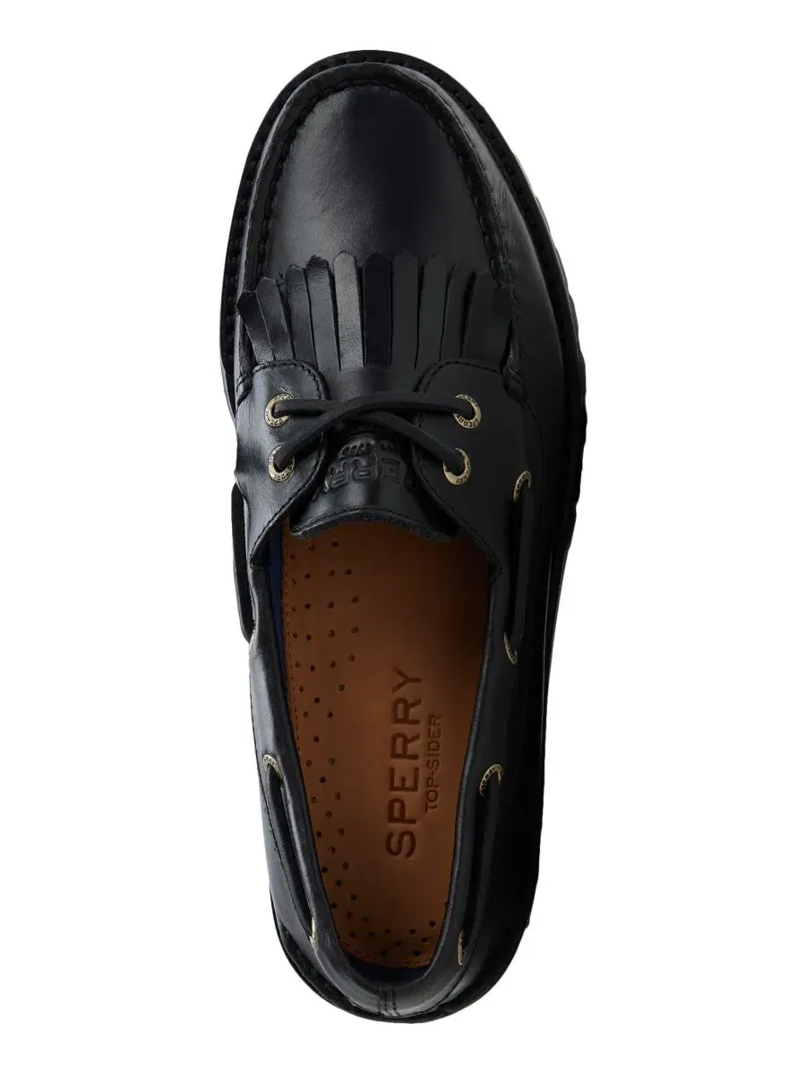 Лоферы на каблуке с кисточками и рифленой подошвой, модель Authentic Original Eye Low Lug Kiltie — изображение 4 из 5, черный
