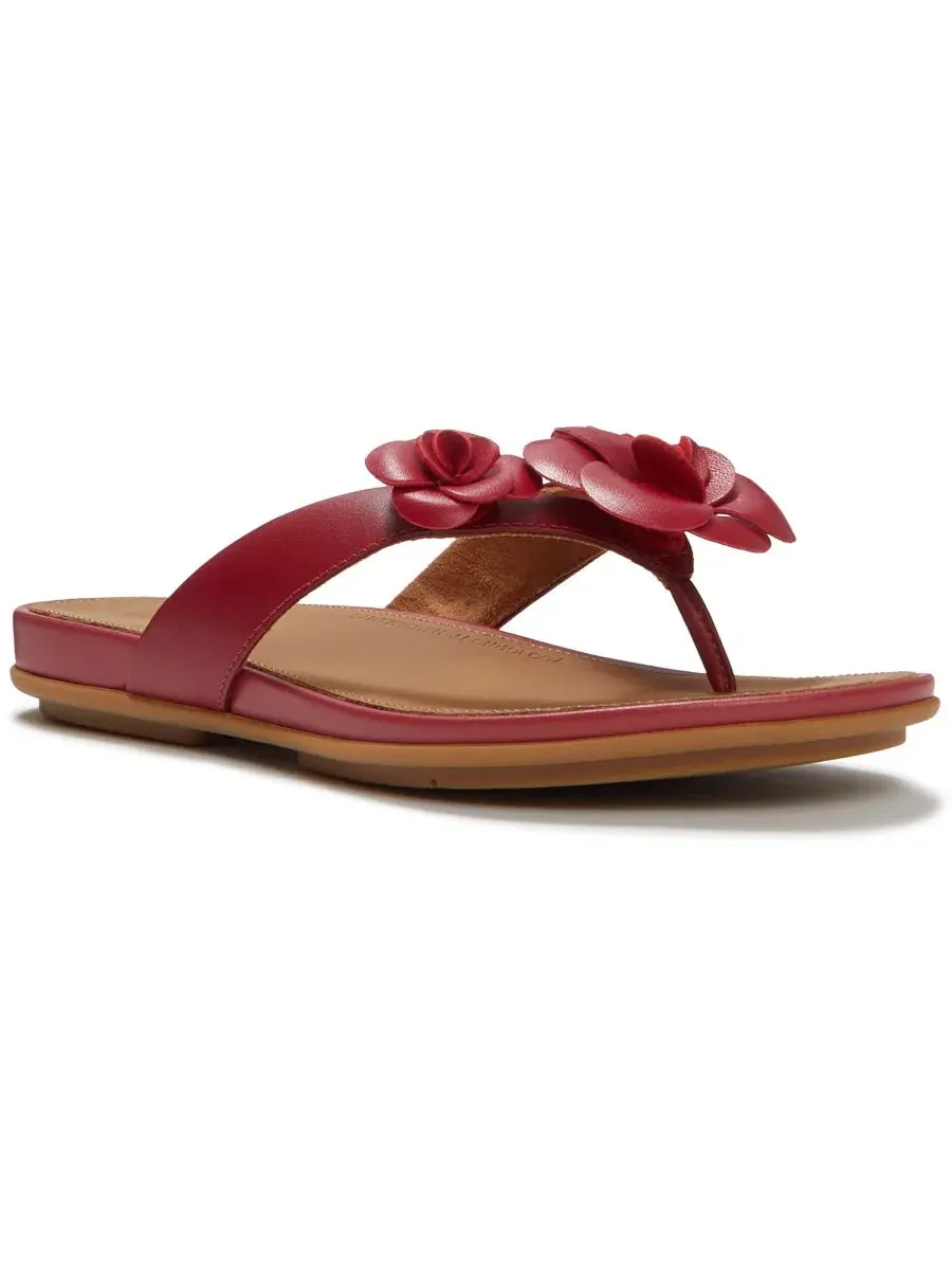 Босоножки-вьетнамки Gracie Flower FitFlop — изображение 1 из 6, жженый ягодный