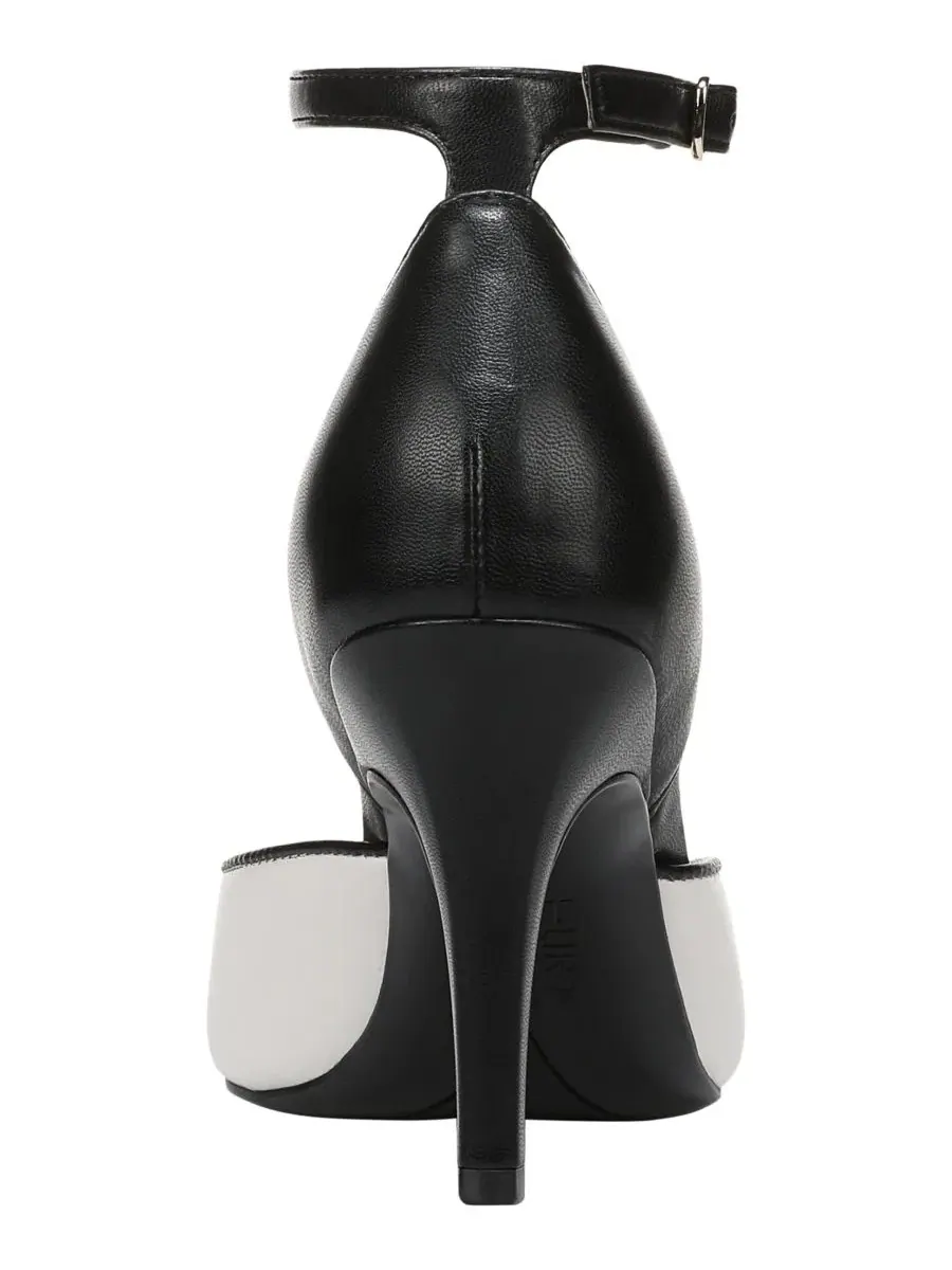 Босоножки на каблуке с открытым носком Asha Stiletto Strappy Naturalizer — изображение 3 из 5, черный/белый