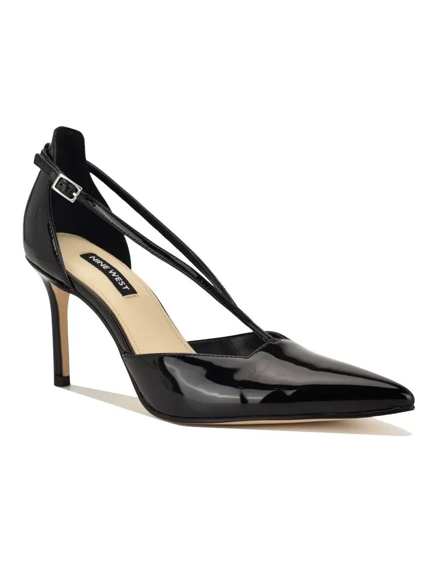 Женские туфли-лодочки на шпильке с ремешками и воротником-стойкой Nine West — изображение 1 из 5, черный