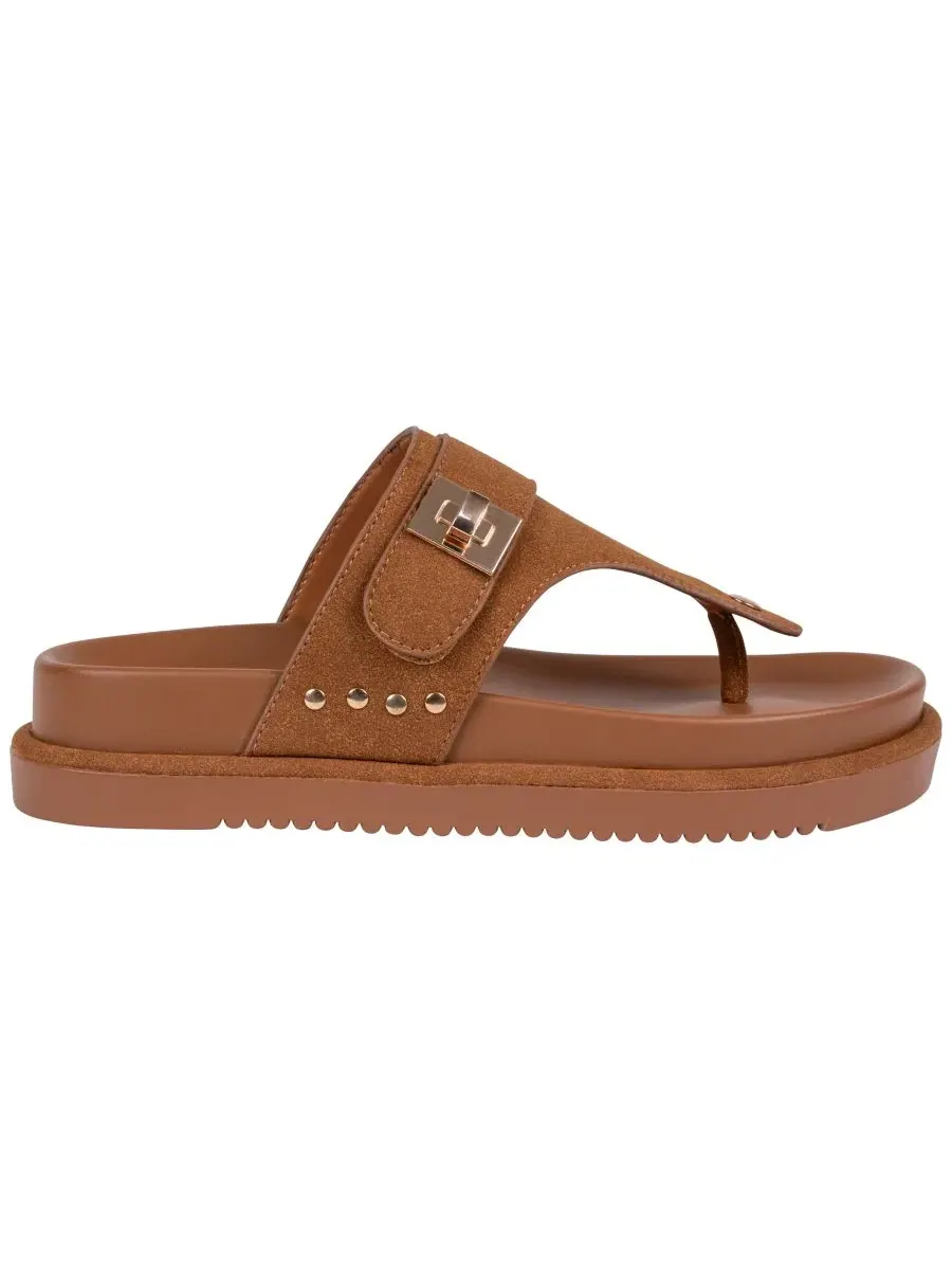Женские сандалии-балетки Cailan Hardware с металлической стелькой GC Shoes — изображение 2 из 5, верблюжий
