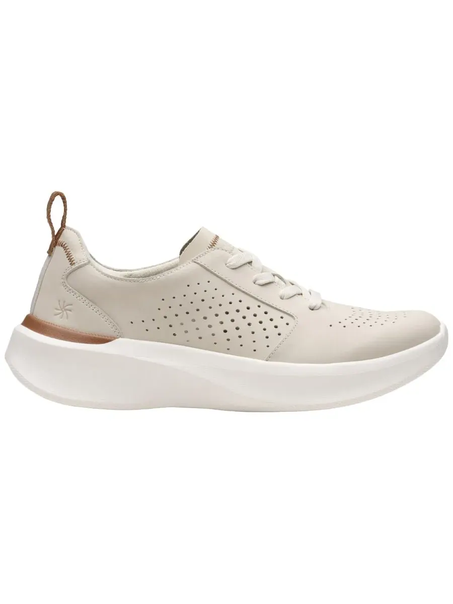 Кроссовки мужские Clarks Cloudsteppers Solevana Style, кожаные — изображение 2 из 6, белый