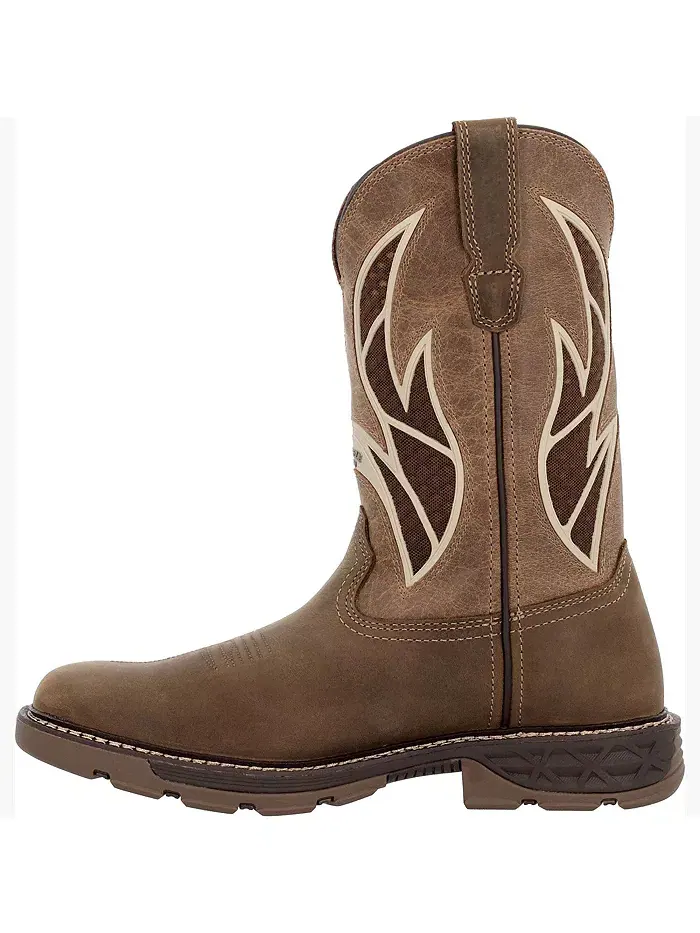 Мужские рабочие ботинки Carbo-Tec FLX Pull-on с технологией InsulKul Georgia Boot — изображение 5 из 7, коричневый