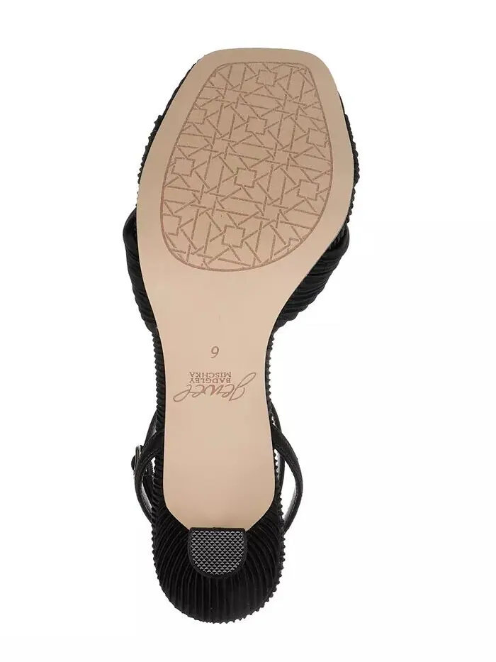 Женские босоножки на каблуке-китенке Jewel Badgley Mischka — изображение 5 из 9, черный