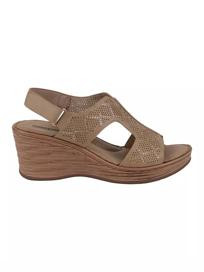 Женские босоножки Amara на танкетке с декорированной пяткой и пяткой GC Shoes — изображение 6 из 10, черный