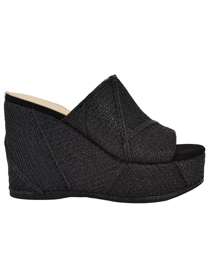 Женские сандалии Evenz на платформе с плетеным клином GUESS — изображение 2 из 5, черный