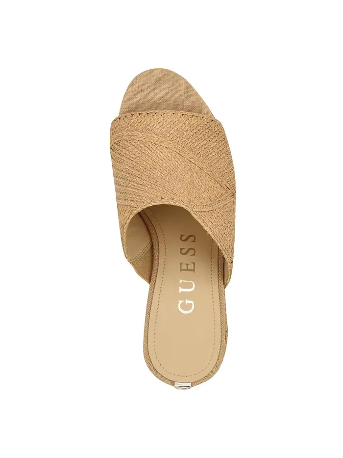 Женские сандалии Evenz на платформе с плетеным клином GUESS — изображение 4 из 6, натуральный