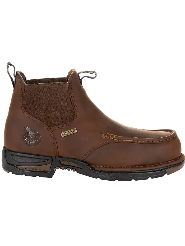 Мужские рабочие ботинки Chelsea Athens Waterproof Georgia Boot — изображение 1 из 7, коричневый