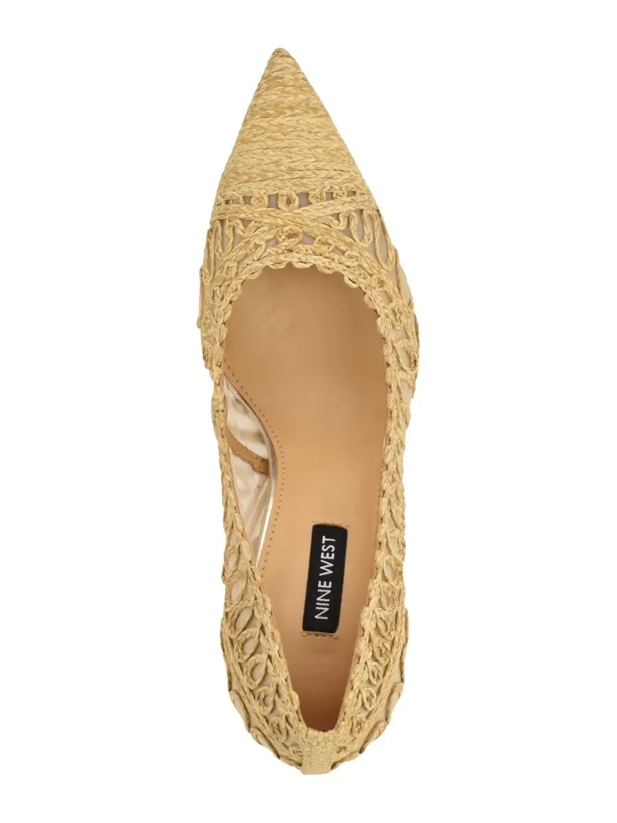 Женские туфли-лодочки Frista с плетеным носком и острым носком на шпильке Nine West — изображение 4 из 5, прозрачный