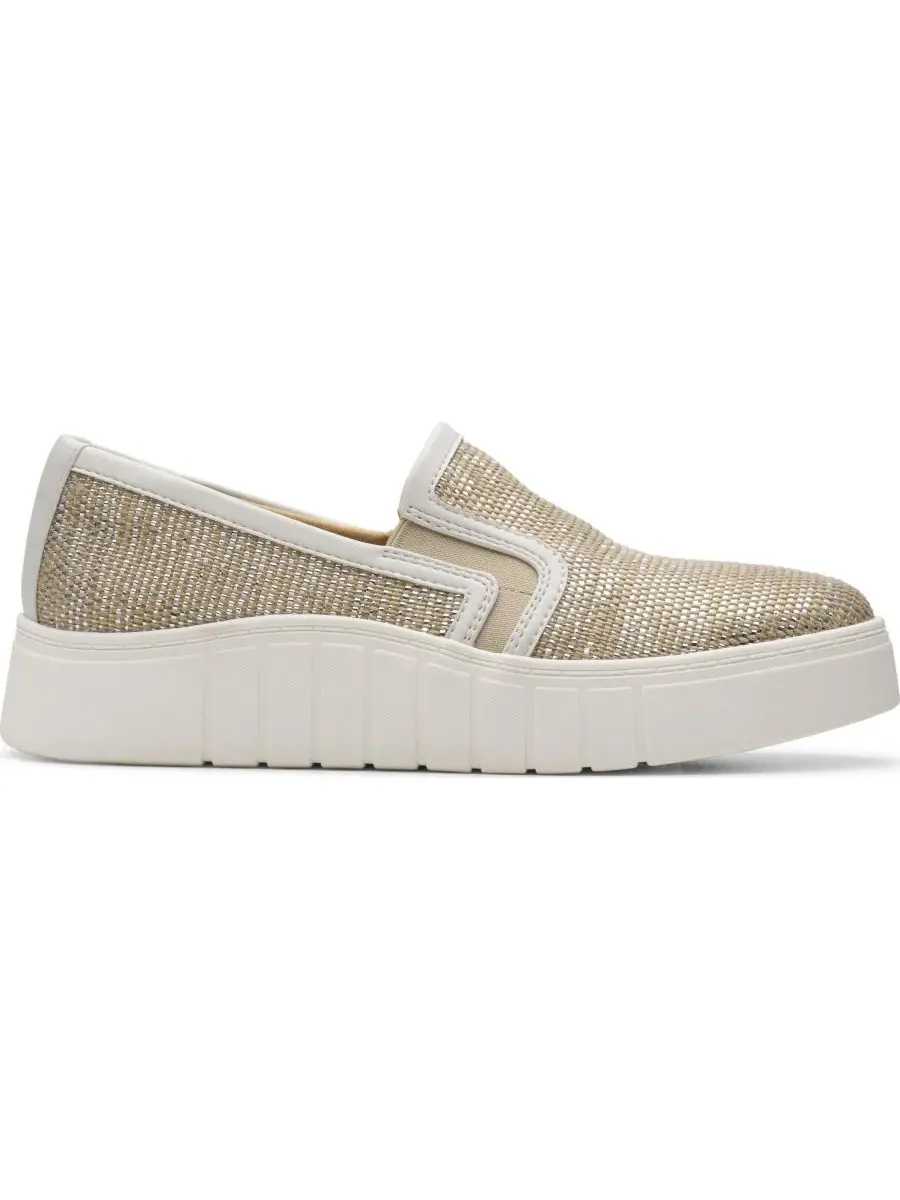 Слипоны женские Clarks Mykah Shine, без застежек — изображение 2 из 6, серебристый