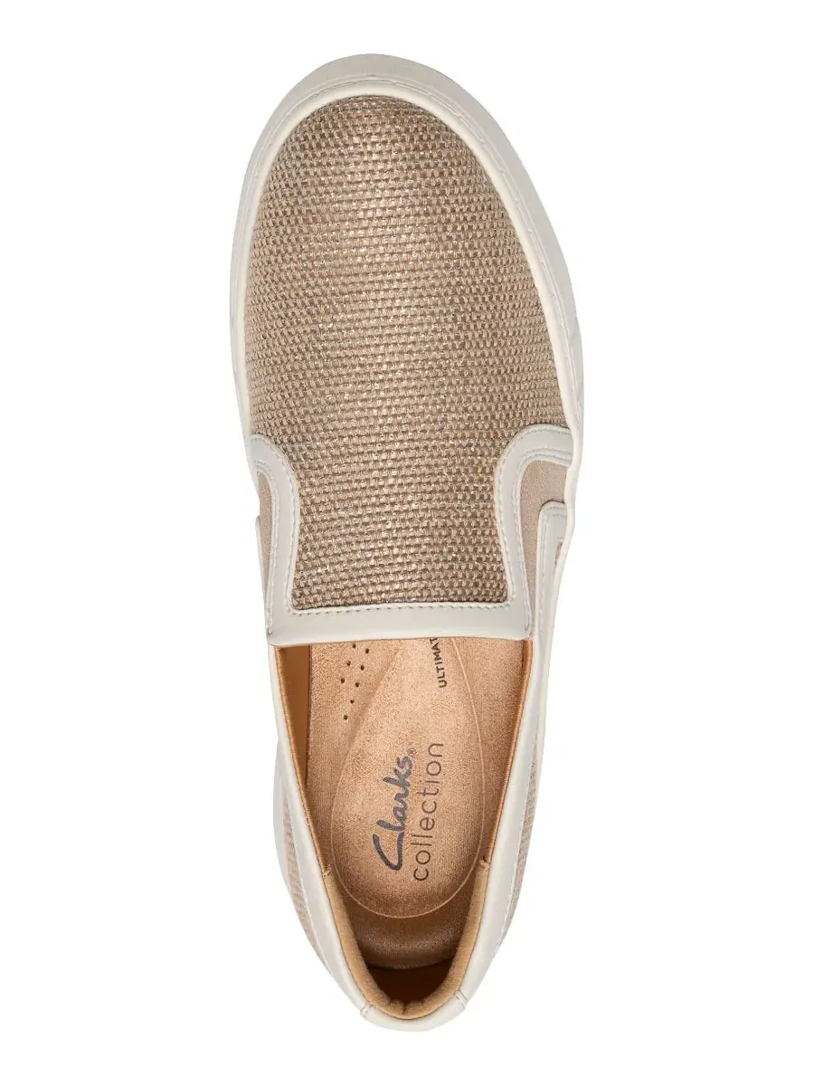 Слипоны женские Clarks Mykah Shine, без застежек — изображение 4 из 6, серебристый