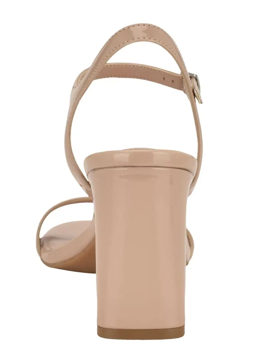 Босоножки на каблуке с квадратным носком Naome Calvin Klein, Natural Patent — изображение 3 из 5