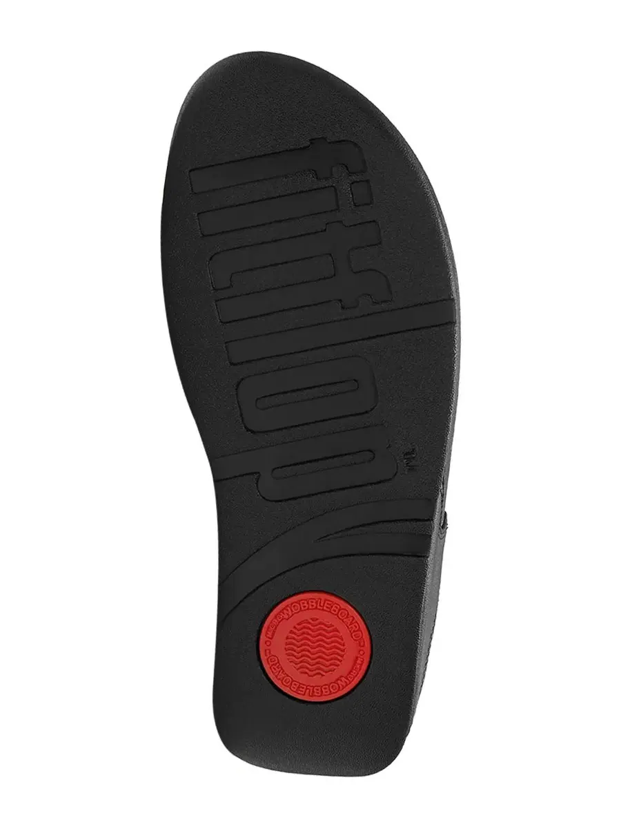 Женские босоножки-сланцы с бусинами Lulu Beaded Toe Post Slip-On FitFlop — изображение 3 из 5, черный