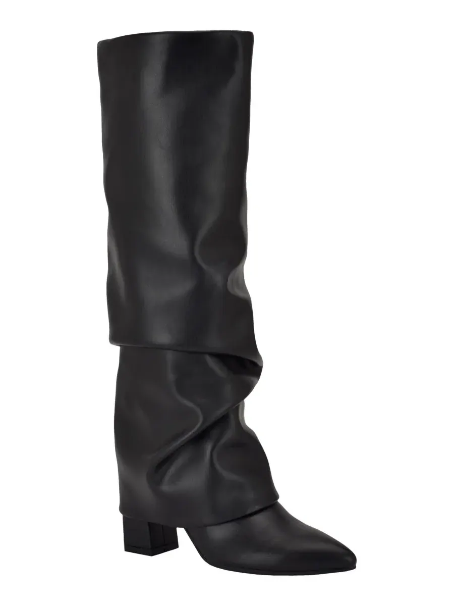 Ботинки с высоким голенищем Geima Tall Slouchy Foldover Block Heel GUESS — изображение 1 из 5, черный