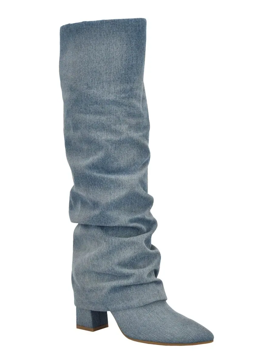 Ботинки GUESS Geima Fold Over Boot — изображение 1 из 5, синий джинсовый синий