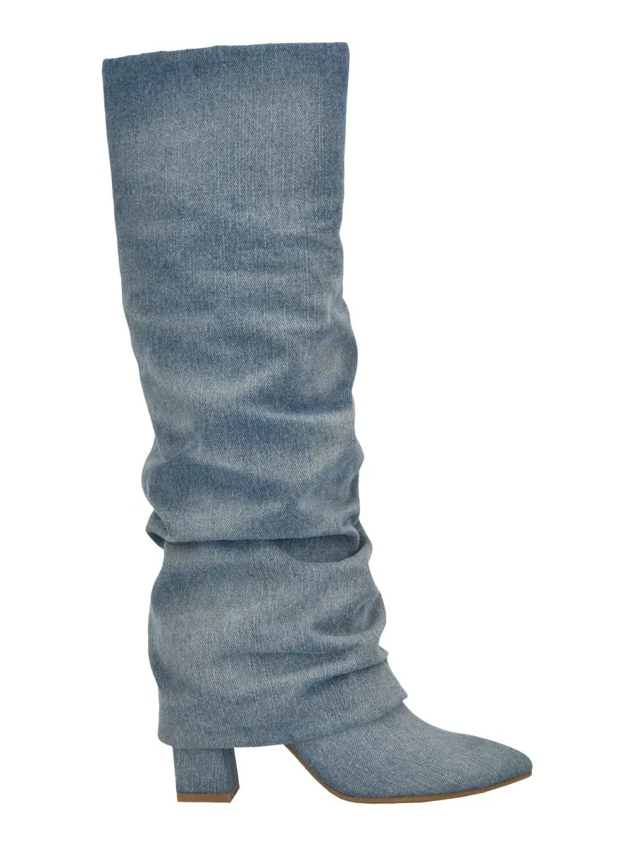 Ботинки GUESS Geima Fold Over Boot — изображение 2 из 5, синий джинсовый синий