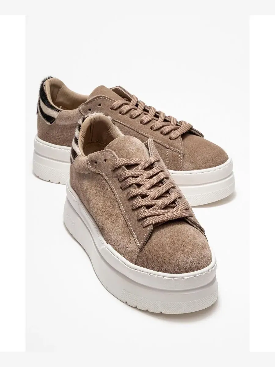 Кроссовки женские из натуральной кожи с плоской подошвой, Anabel Platform Sneakers Forever & Always — изображение 4 из 6