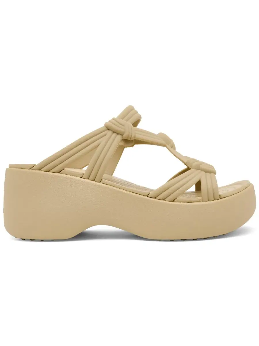 Сандалии-платформа Brooklyn Knot Sky Crocs — изображение 2 из 6, бежевый