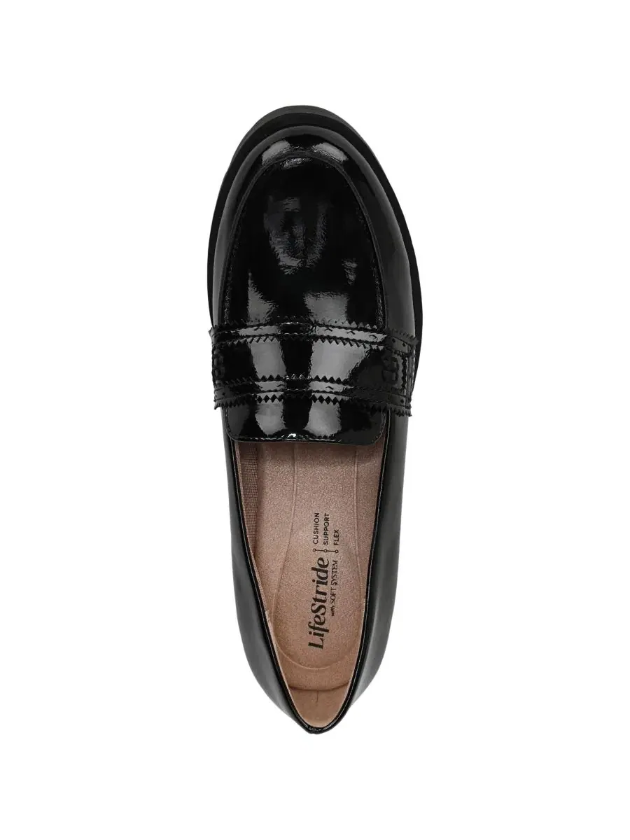 Лоферы женские на невысоком каблуке London Lug Sole LifeStride — изображение 4 из 5, черный