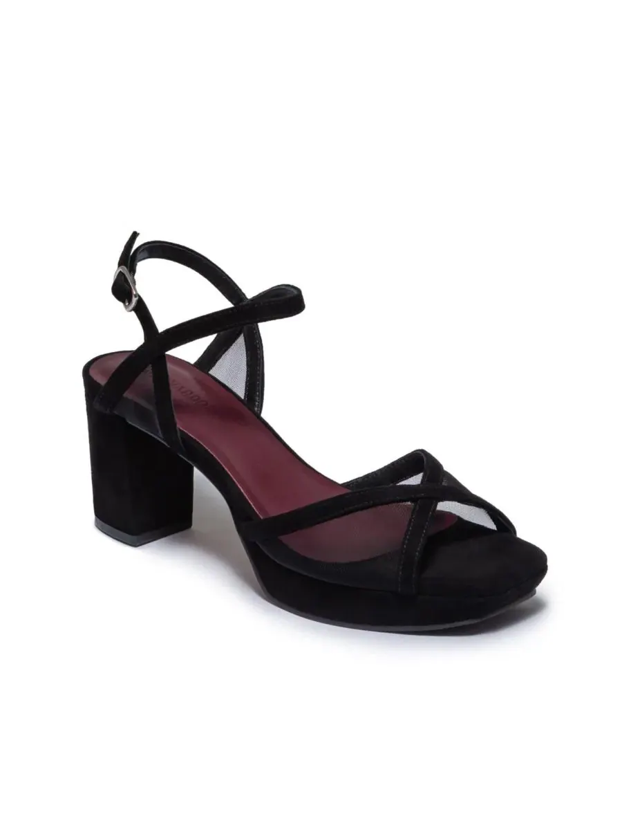 Босоножки на платформе с закрытым каблуком 7 см Celeste Bernardo Footwear — изображение 1 из 6, черный