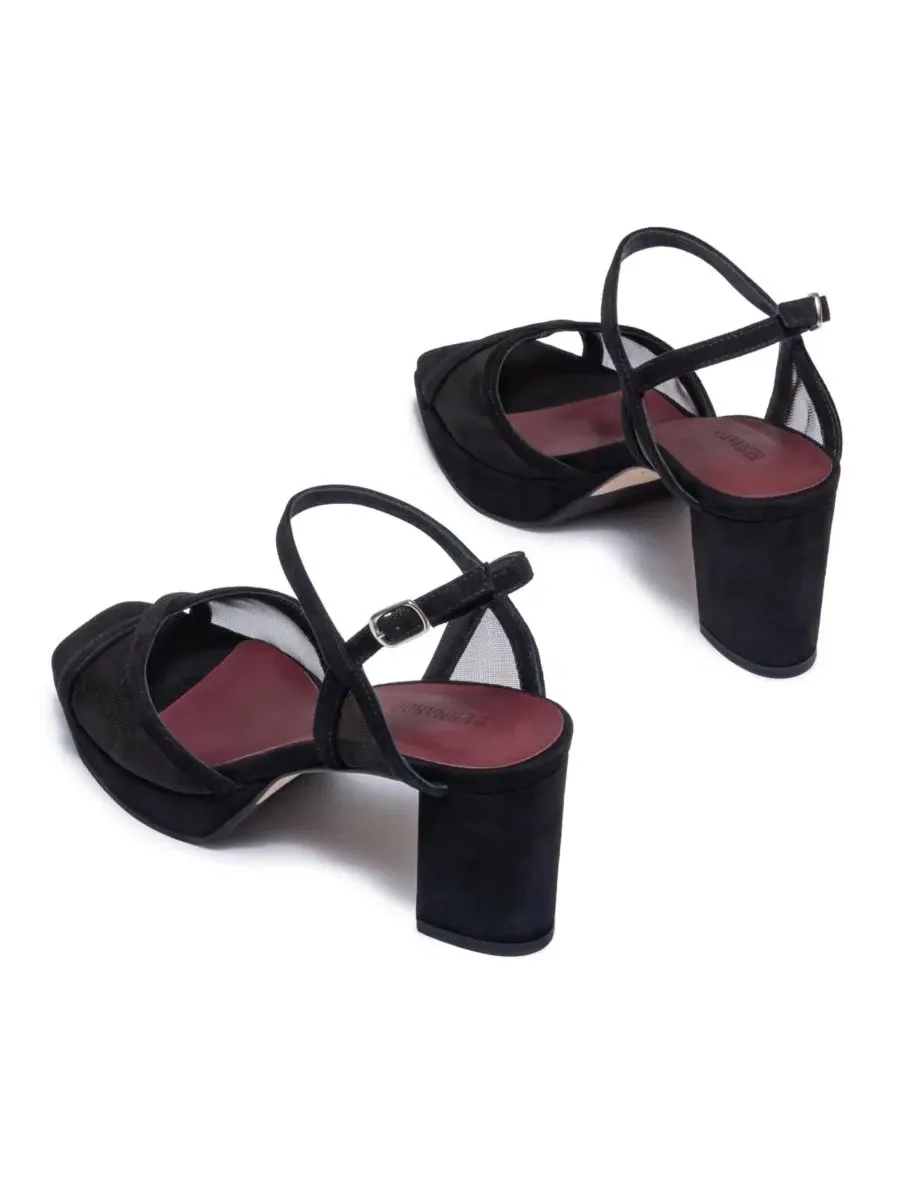 Босоножки на платформе с закрытым каблуком 7 см Celeste Bernardo Footwear — изображение 5 из 6, черный