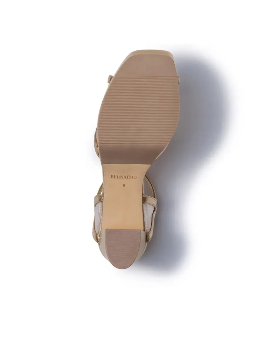 Женские босоножки на платформе с закрытым каблуком Celeste Bernardo Footwear — изображение 4 из 5, золото