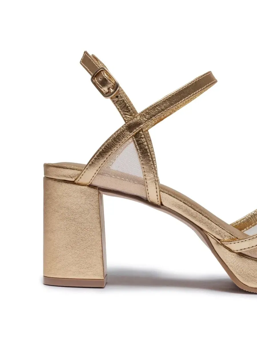 Женские босоножки на платформе с закрытым каблуком Celeste Bernardo Footwear — изображение 5 из 5, золото